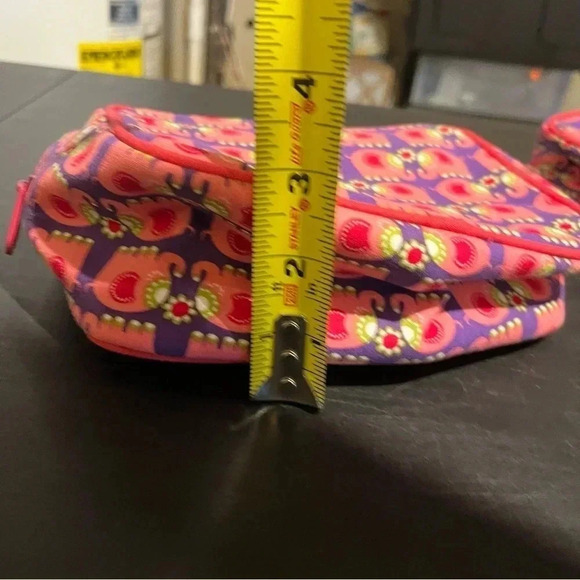 Once Upon A Rose Elephant Travel Bags Lot Of 2 Nesting Pink Floral Zip - Picture 10 of 11